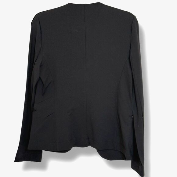 Susana Monaco Black Open Front Stretchy Dress Blazer Size Women’s Medium NWT - Picture 2 of 6